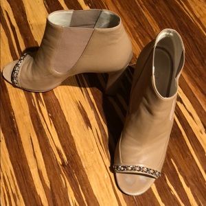 Chanel Peep Toe Heel Booties